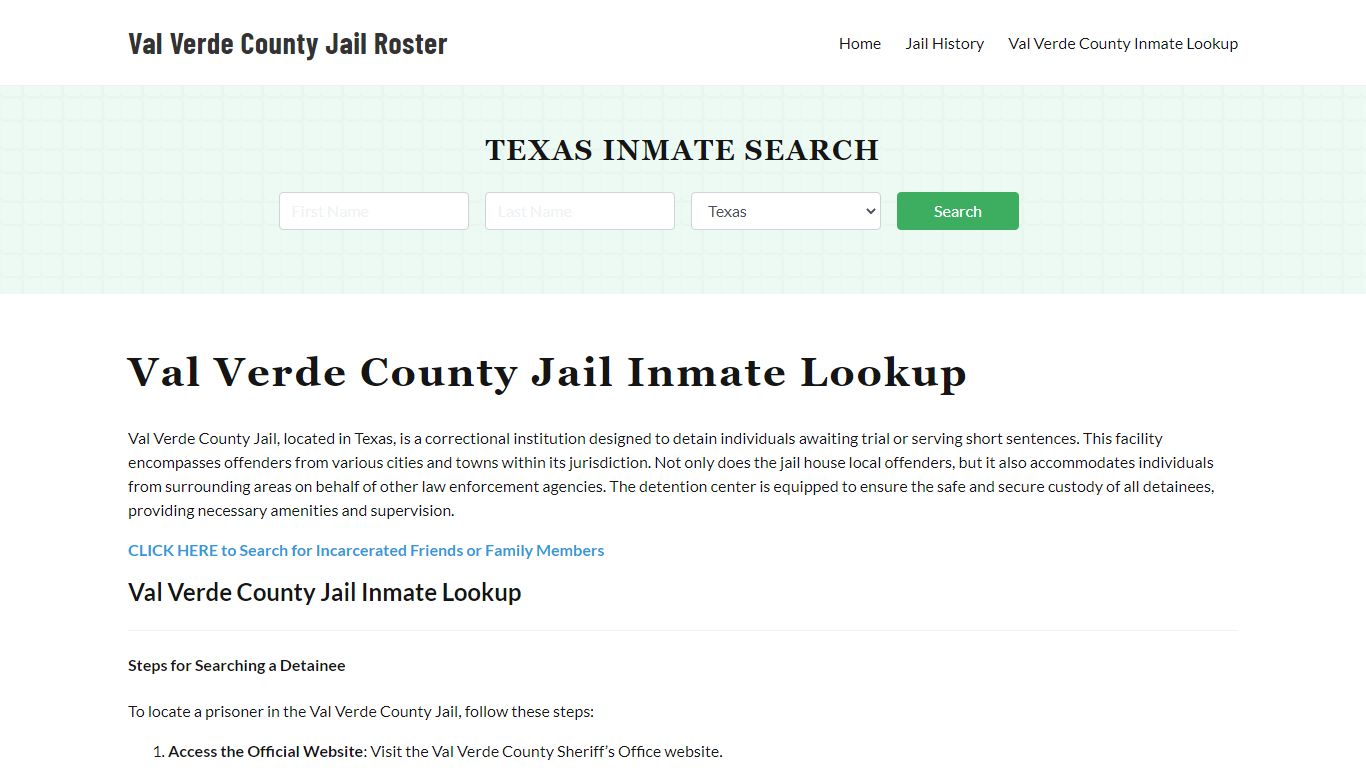 VVSO Detention Center - Val Verde Sheriff